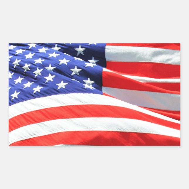 American Flag, you can add text and upload photos Sticker (Front)