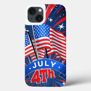 American Flags 4th of July iPhone 13 Case