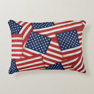 American Flags Accent Pillow