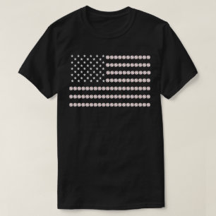 American flags Baseball Fan T-Shirt