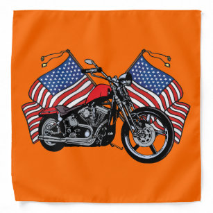 American Flags Classic Motorcycles Biker Bandana