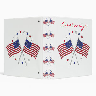 American Flags Thunder_Cove Patriotic 4th of July Binder