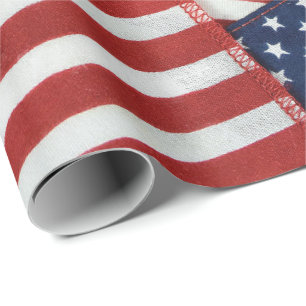 American Flags Wrapping Paper