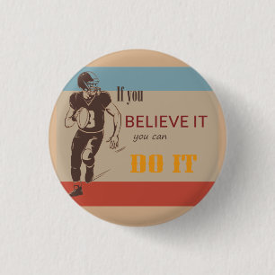 american football 1 inch round button