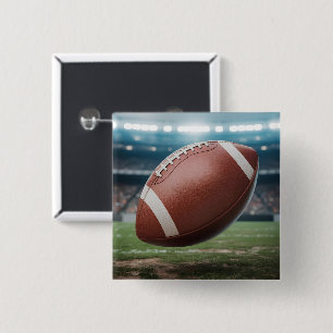 American Football 2 Inch Square Button