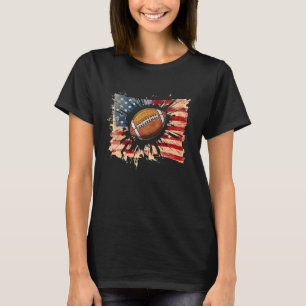 American football 4th Of July Men USA American Fla T-Shirt