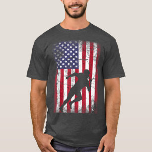 American Football American Flag 4th of July men wo T-Shirt