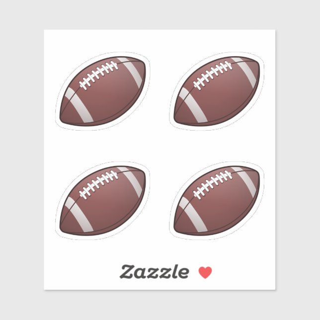 American Football Ball Set of 4 (Sheet)