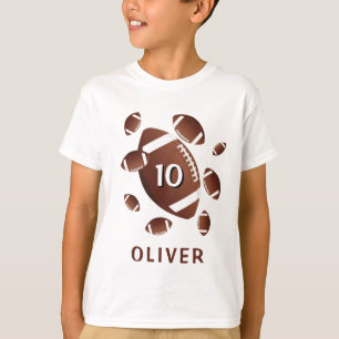 American Football Balls Sports Age Name T-Shirt