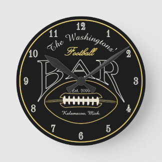 American Football Bar Wall Clock for Man Cave
