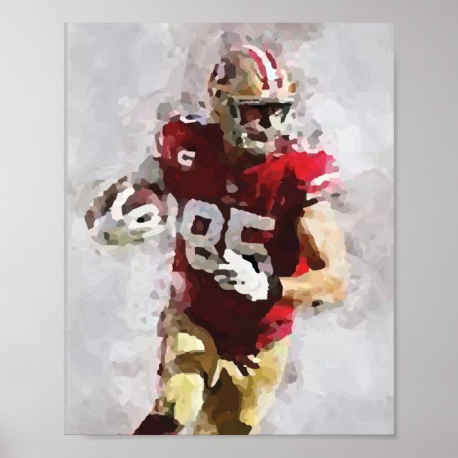 American Football beautiful abstract retro poster (Front)