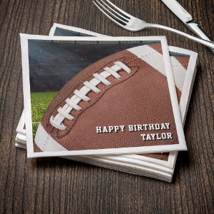 American Football Boys Happy Birthday Party Napkin