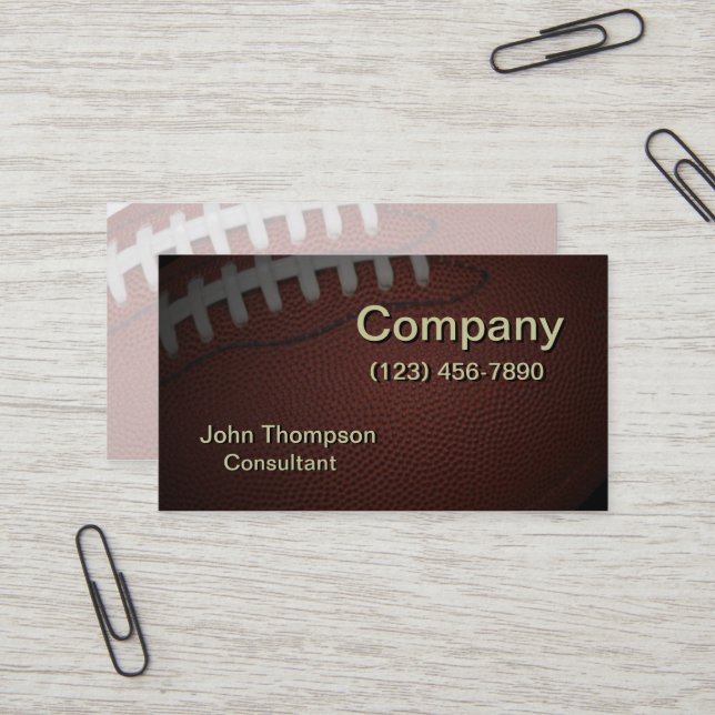 American Football Business Card (Front/Back In Situ)