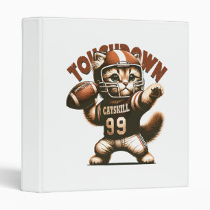 American Football Cat - Touchdown Purrfection Binder