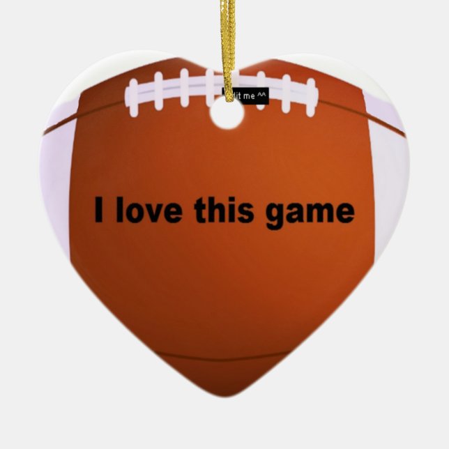 American football ceramic ornament (Front)