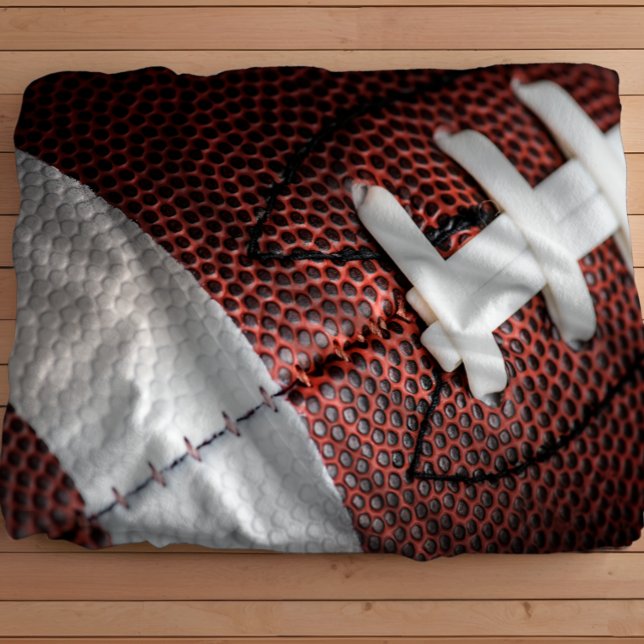 American Football Close-up Photo Fleece Blanket (Creator Uploaded)