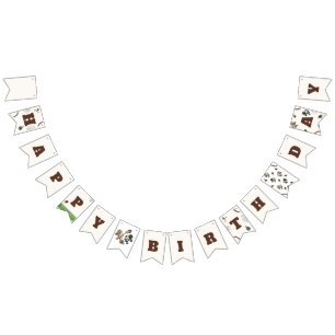 American Football dinosaur birthday Bunting Flags