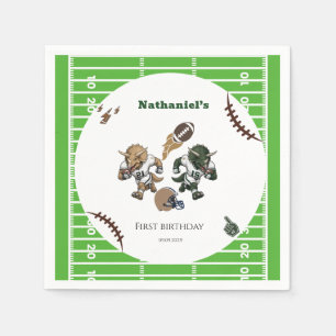 American Football dinosaur  birthday  Napkin