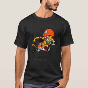 American Football Dog with Helmet running Running  T-Shirt