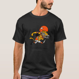 American Football Dog with Helmet running Running  T-Shirt