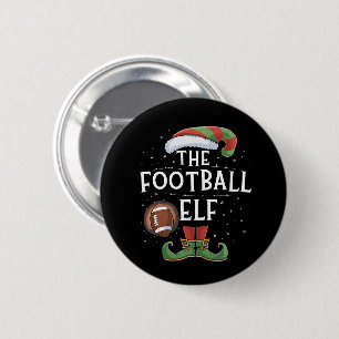 American Football Elf Family Matching Christmas 2 Inch Round Button