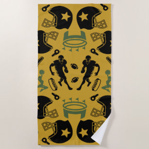 American Football Fan Beach Towel
