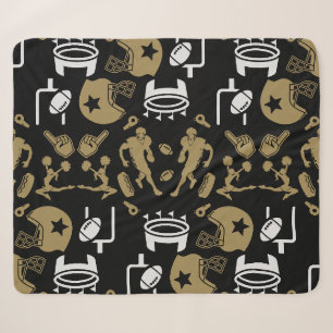 American Football Fan Sherpa Blanket