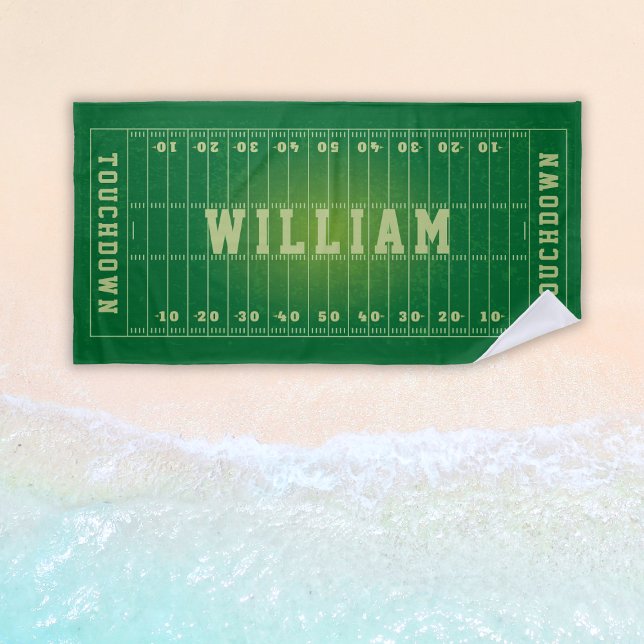 American Football Field Personalized Kids Beach Towel (American Football Field Personalized Kids Beach Towel
)