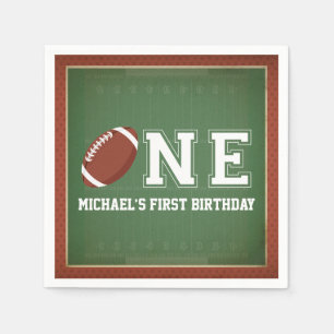 American Football First Birthday Napkin