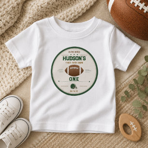 American Football First Year Down 1st Birthday Baby T-Shirt