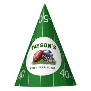 American Football First Year Down 1st Birthday Party Hat