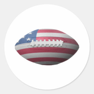 American Football Flag Classic Round Sticker
