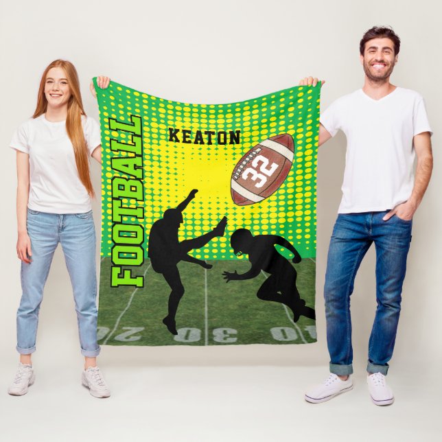 American Football Fleece Blanket (In Situ)