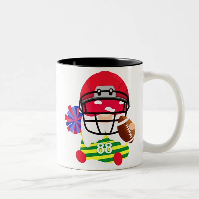 American Football Gnomes Two-Tone Coffee Mug (Right)