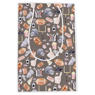 American Football Grey texture   Pattern Medium Gift Bag