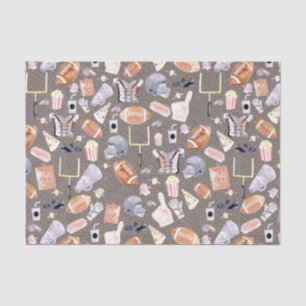 American Football Grey texture Pattern Tissue Paper