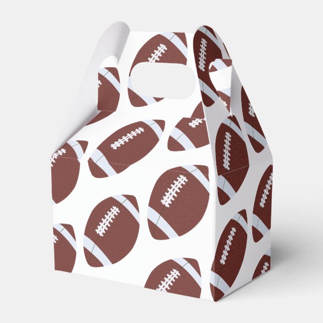 American Football Gridiron Ball Pattern Favor Box (Front Side)