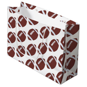 American Football Gridiron Ball Pattern  Large Gift Bag