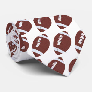 American Football Gridiron Ball Pattern Tie