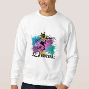 American Football Grungy Colour Splashes Sweatshirt