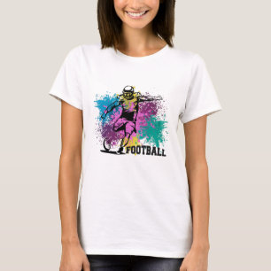 American Football Grungy Colour Splashes T-Shirt