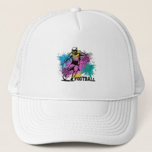 American Football Grungy Colour Splashes Trucker Hat