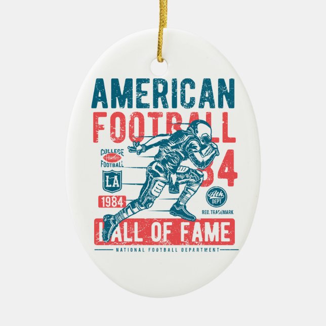 American Football Hall Of Fame Ceramic Ornament (Front)