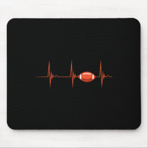 American Football Heartbeat Ecg Pulse Ball Sport  Mouse Pad