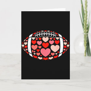 American Football Hearts Valentines Day Women Girl Card