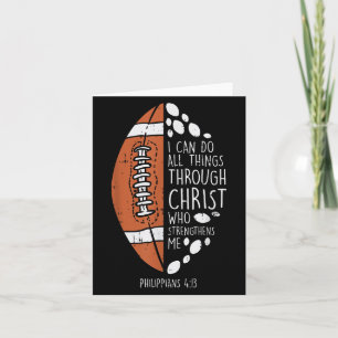 American Football I Can Do Things Bible God Jesus Card