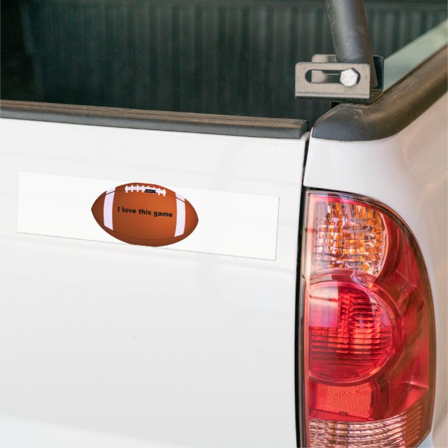 American Football: I Love This Game Bumper Sticker (On Truck)