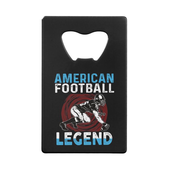 American Football Legend Credit Card Bottle Opener (Back)