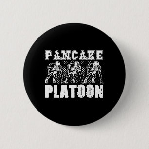 American Football Lineman Pancake Platoon Player S 2 Inch Round Button