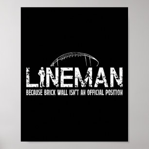 American Football Lineman Poster